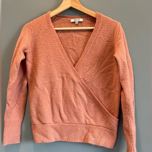 Madewell Wrap Front Pullover Sweater in Coziest Yarn size XS - Picture 5 of 8